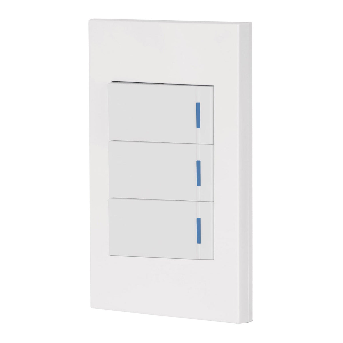 Placa armada 3 interruptores 1 modulo Espanola blanco