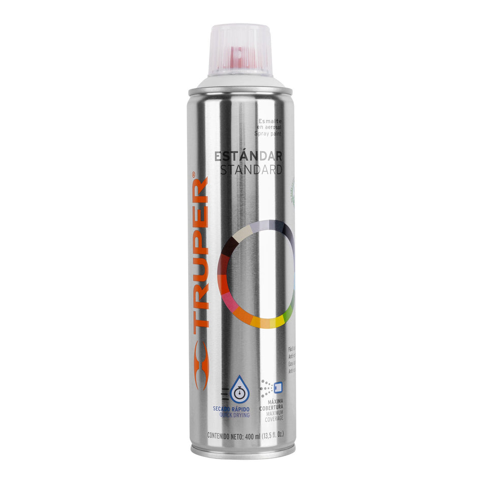 Pintura en aerosol, blanco brillante, bote tradicional,400ml