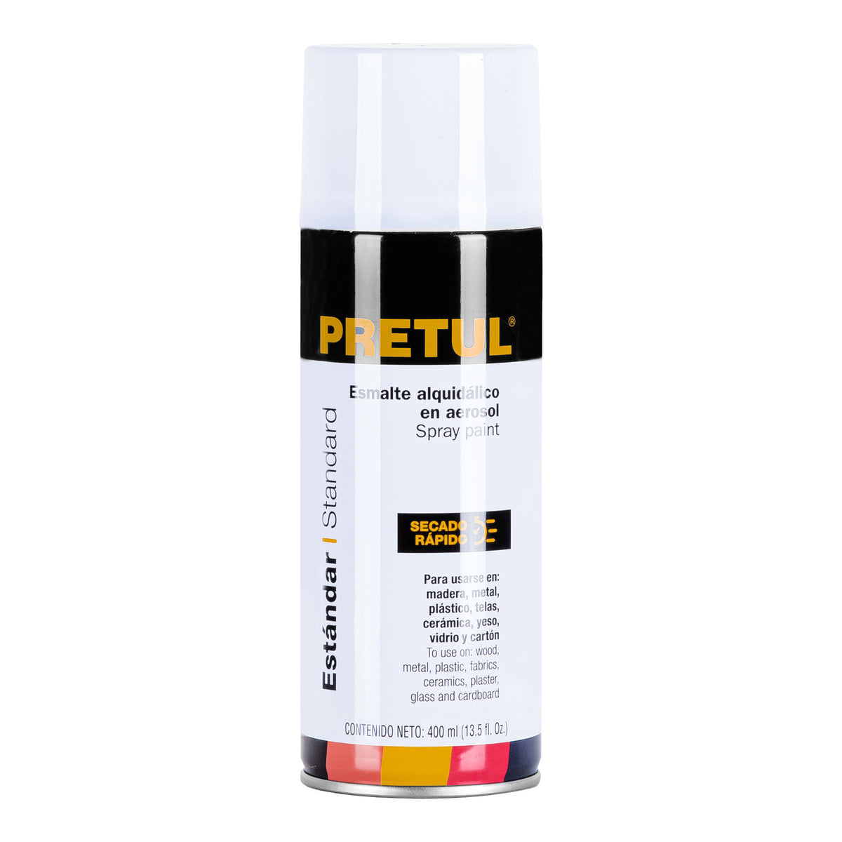Pintura en aerosol blanco brillante 400ml Pretul
