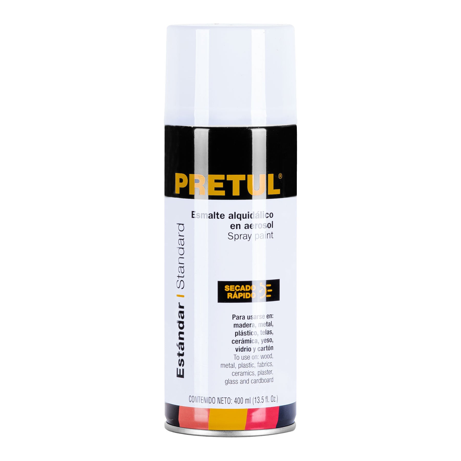 Pintura en aerosol blanco brillante 400ml Pretul