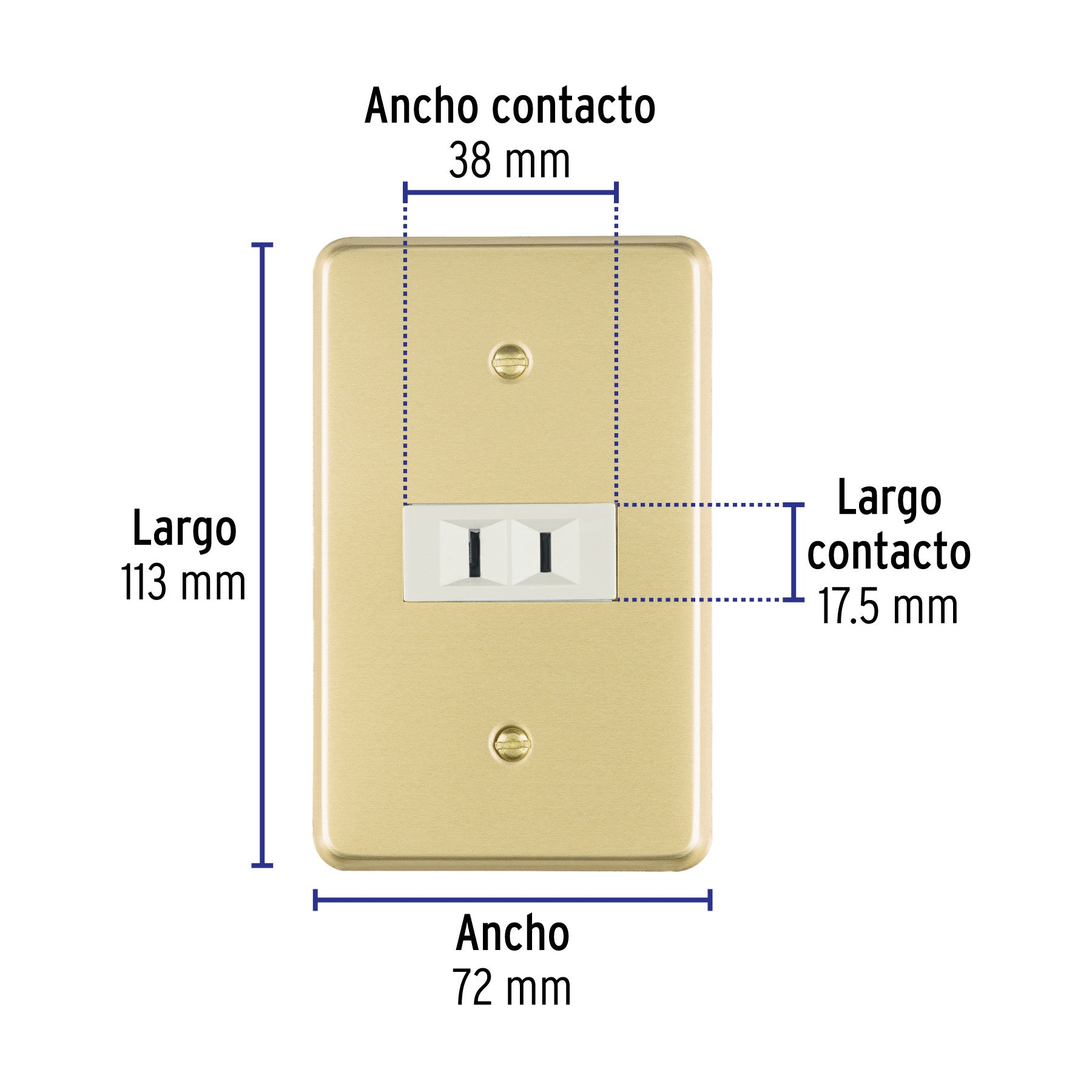 Placa armada con contacto polarizado, línea Económica