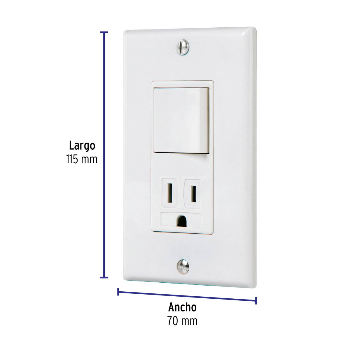Placa armada contacto e interruptor Classic, Volteck