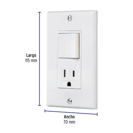 Placa armada contacto e interruptor Classic, Volteck