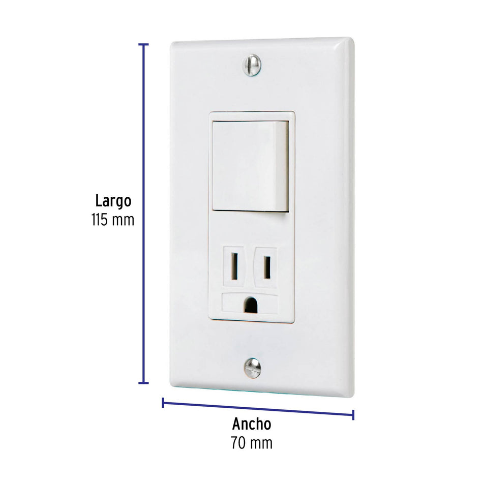 Placa armada contacto e interruptor Classic, Volteck