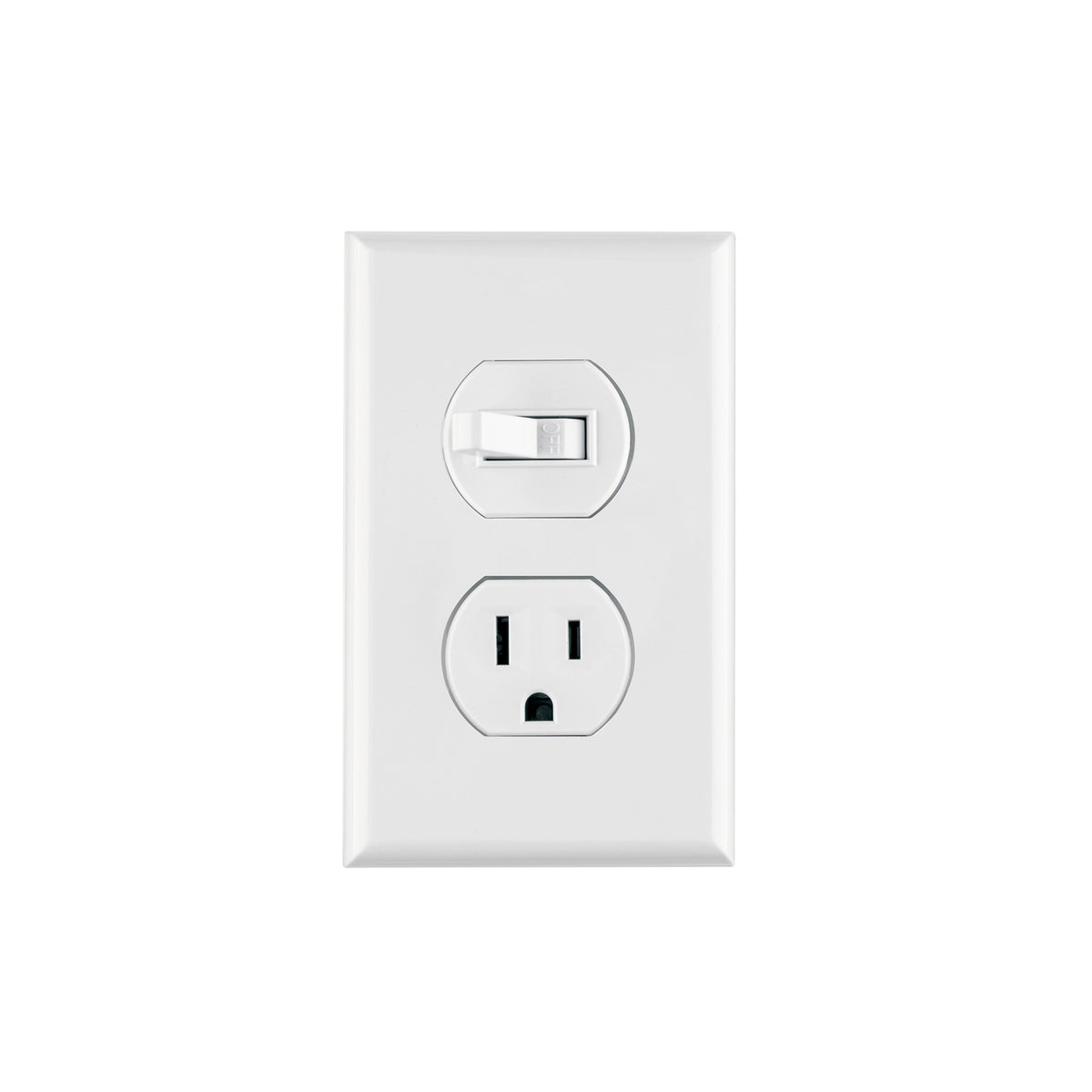 Placa armada interruptor y contacto linea Standard blanco