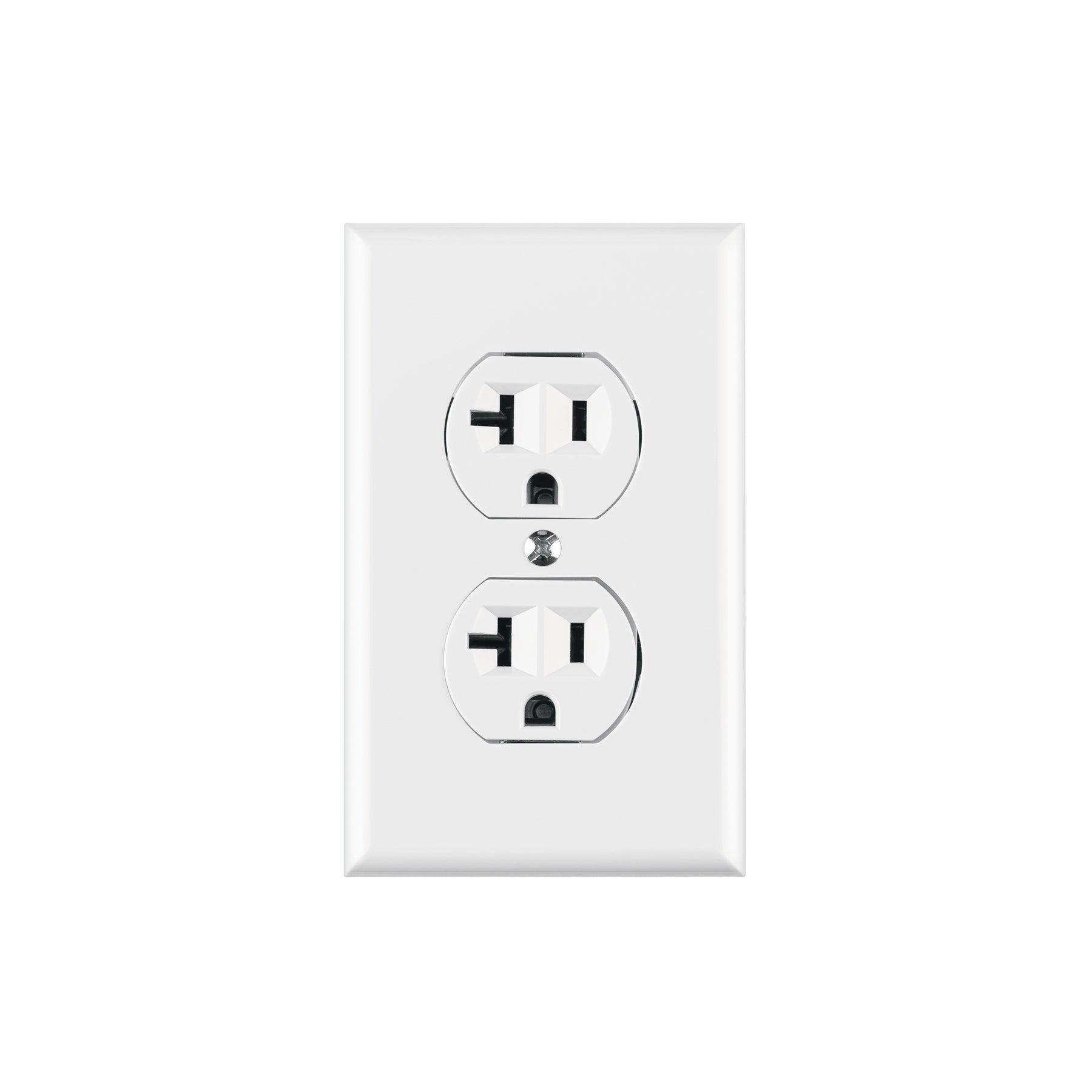 Placa armada contacto duplex2 polos linea Standard blanco