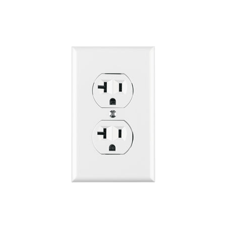 Placa armada contacto duplex2 polos linea Standard blanco