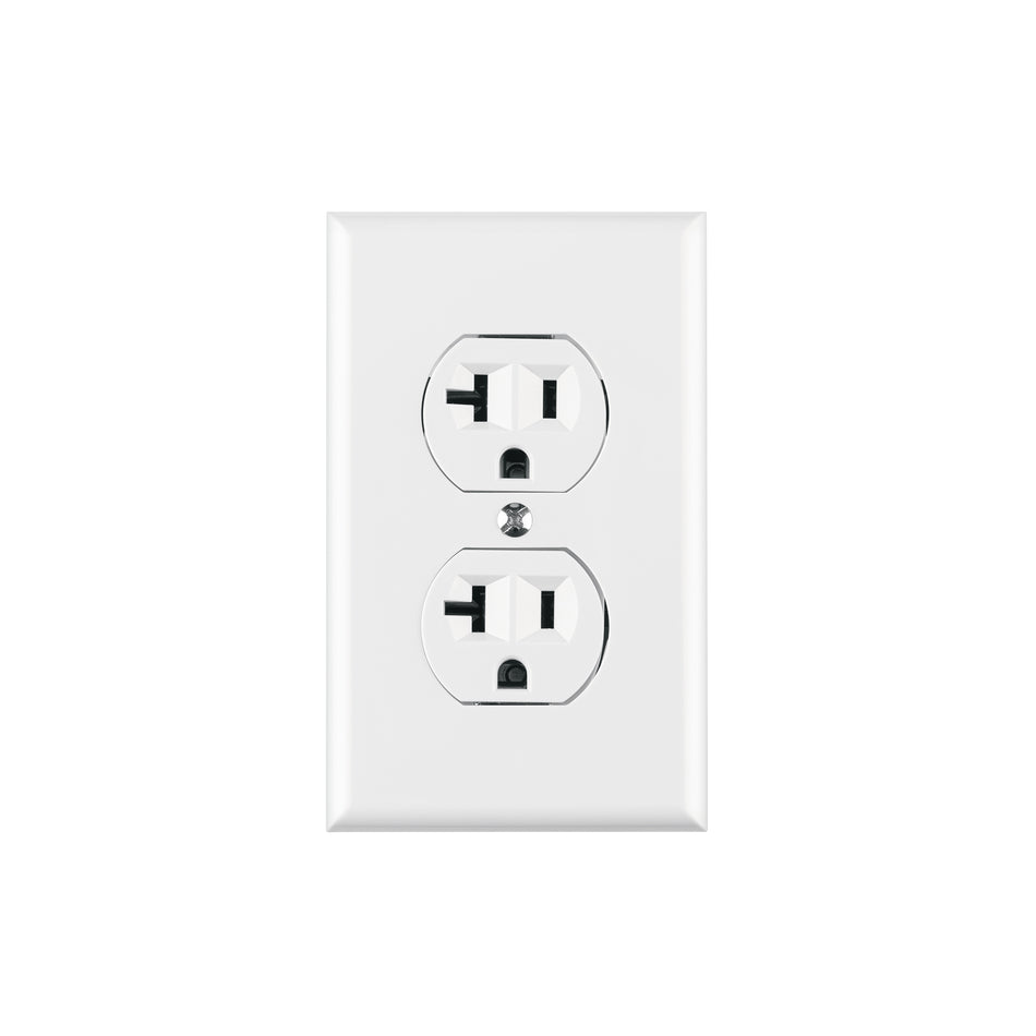 Placa armada contacto duplex2 polos linea Standard blanco