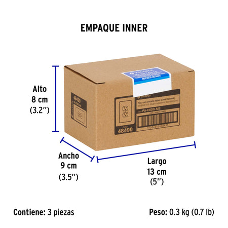Contacto dúplex, 2 polos 3 hilos, 20 A, Standard, marfil