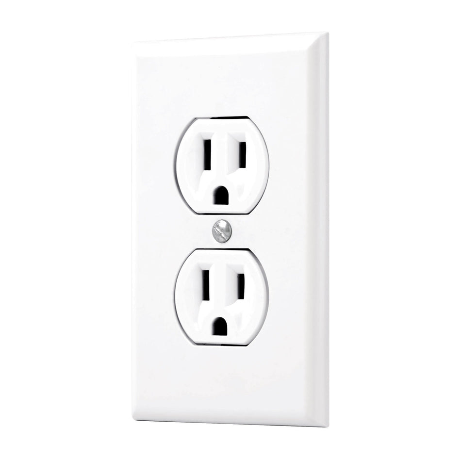 Placa armada 2 contactos polarizados blanca Linea Standard