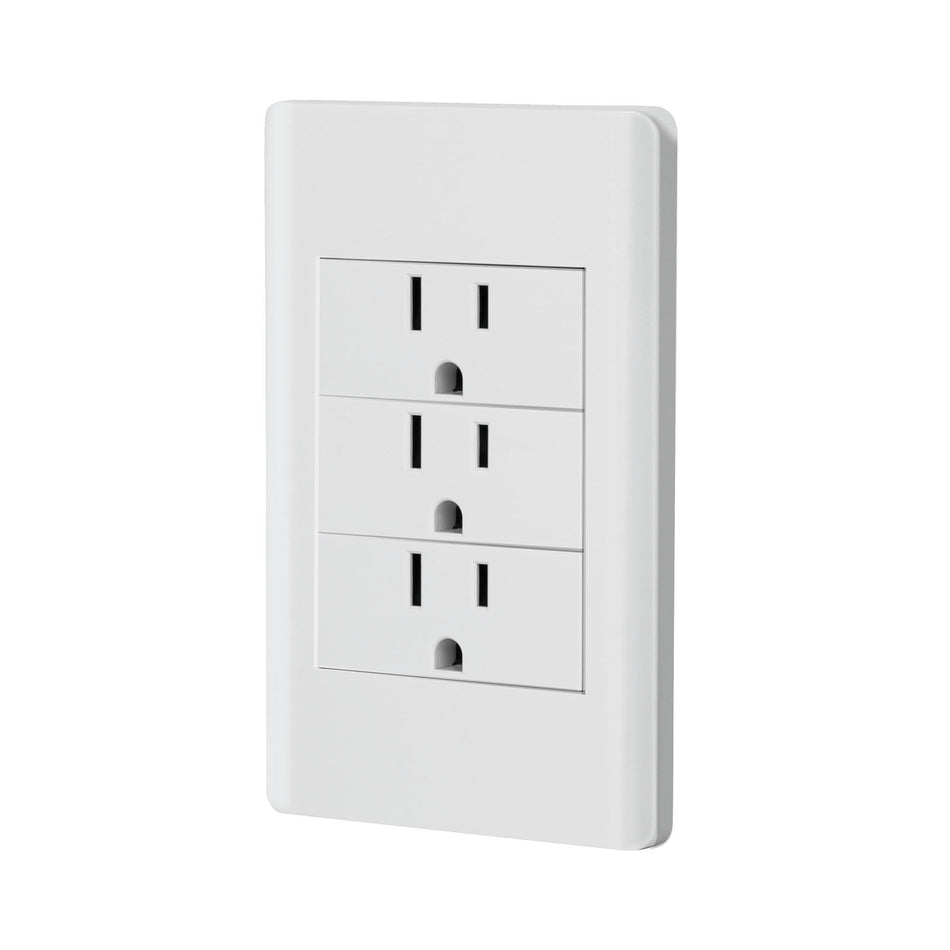 Placa armada 3 contactos 1 modulo Lisboa Volteck blanca