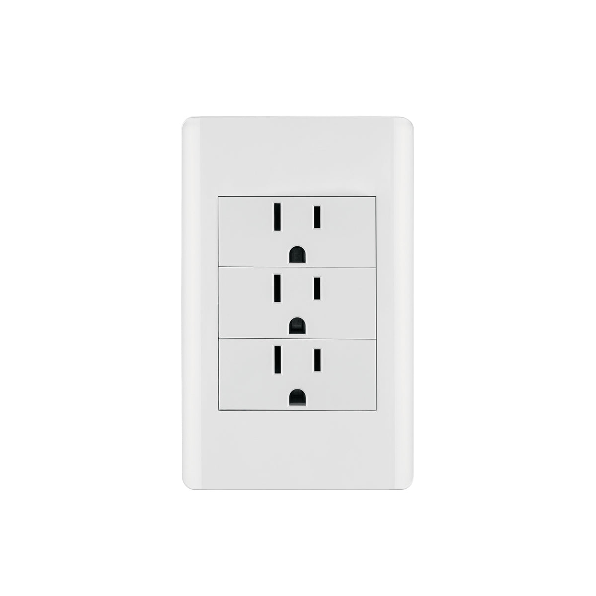 Placa armada 3 contactos 1 modulo Lisboa Volteck blanca