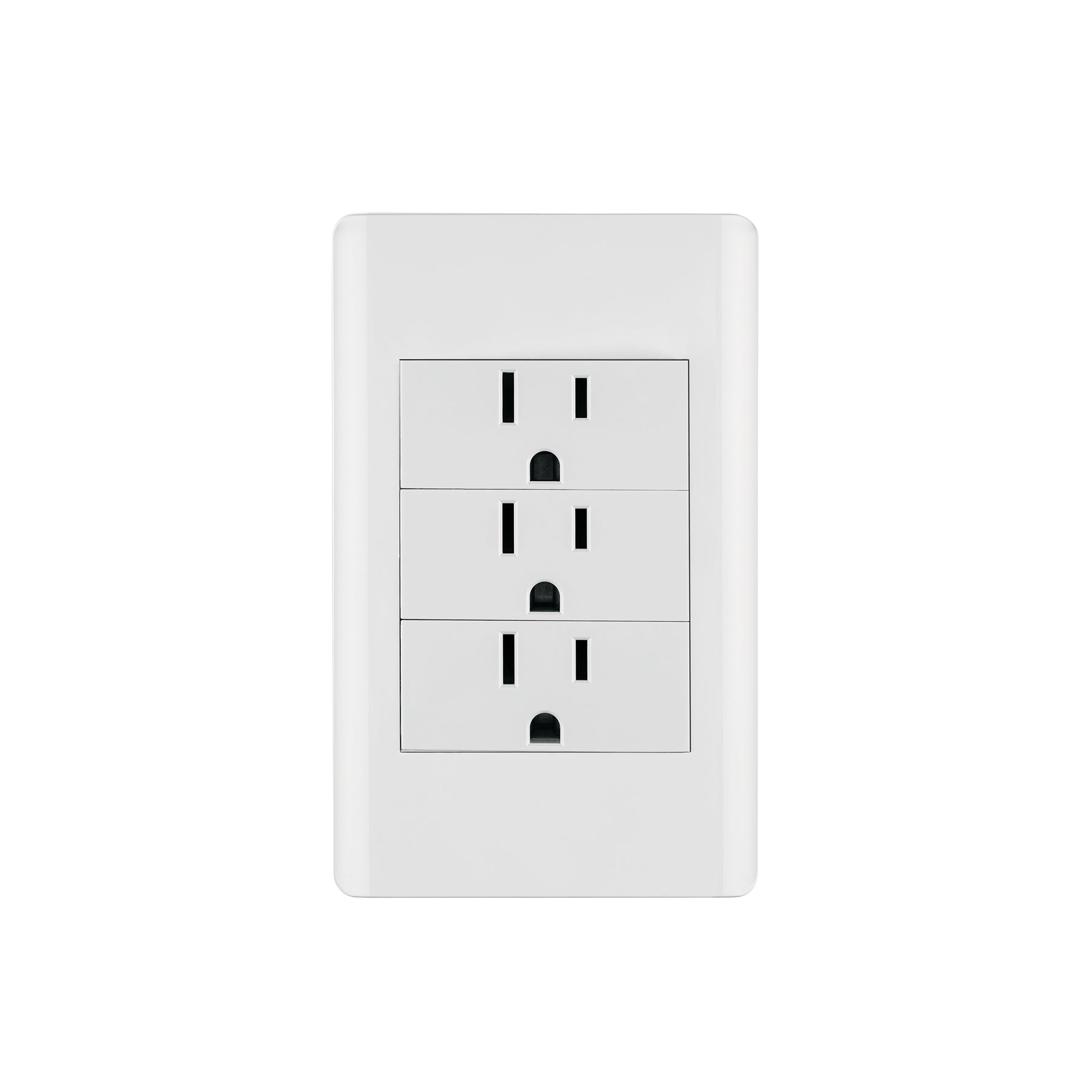 Placa armada 3 contactos 1 modulo Lisboa Volteck blanca