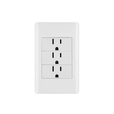 Placa armada 3 contactos 1 modulo Lisboa Volteck blanca