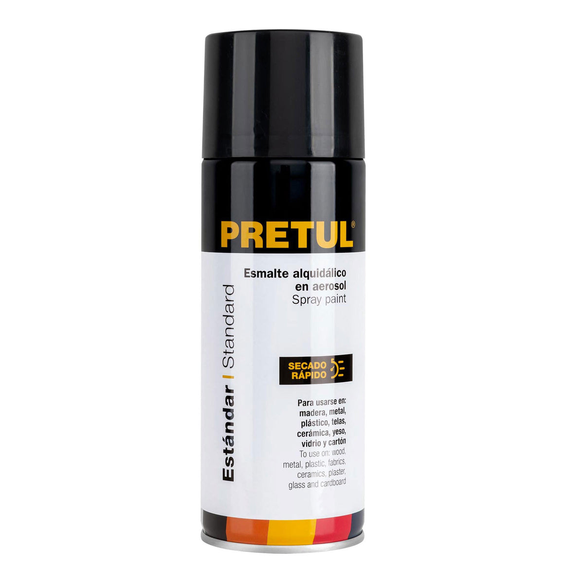 Pintura en aerosolnegro brillante 400ml Pretul