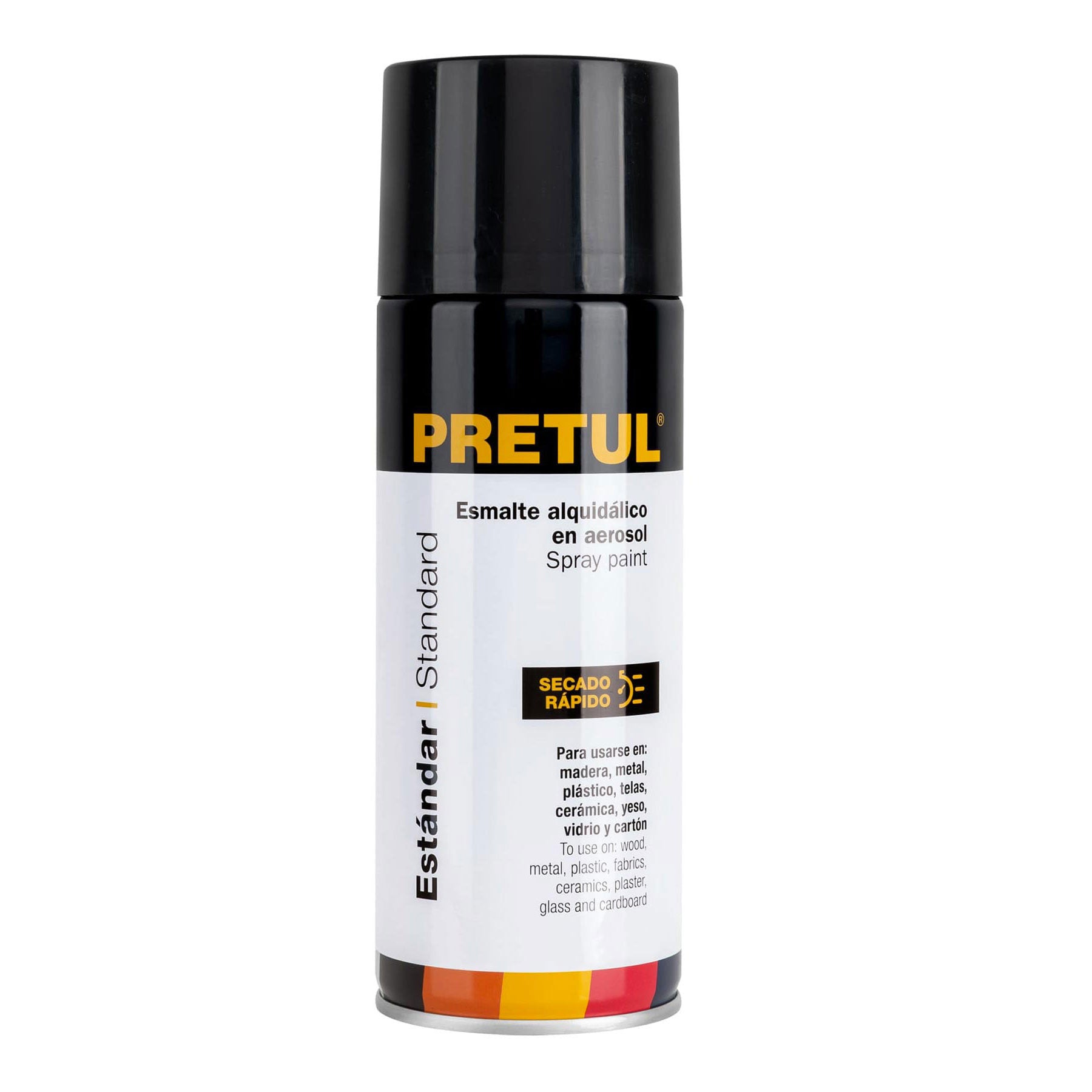 Pintura en aerosolnegro brillante 400ml Pretul