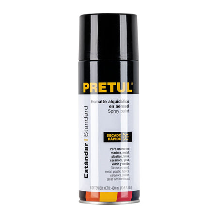 Pintura en aerosol negro satin 400 ml Pretul