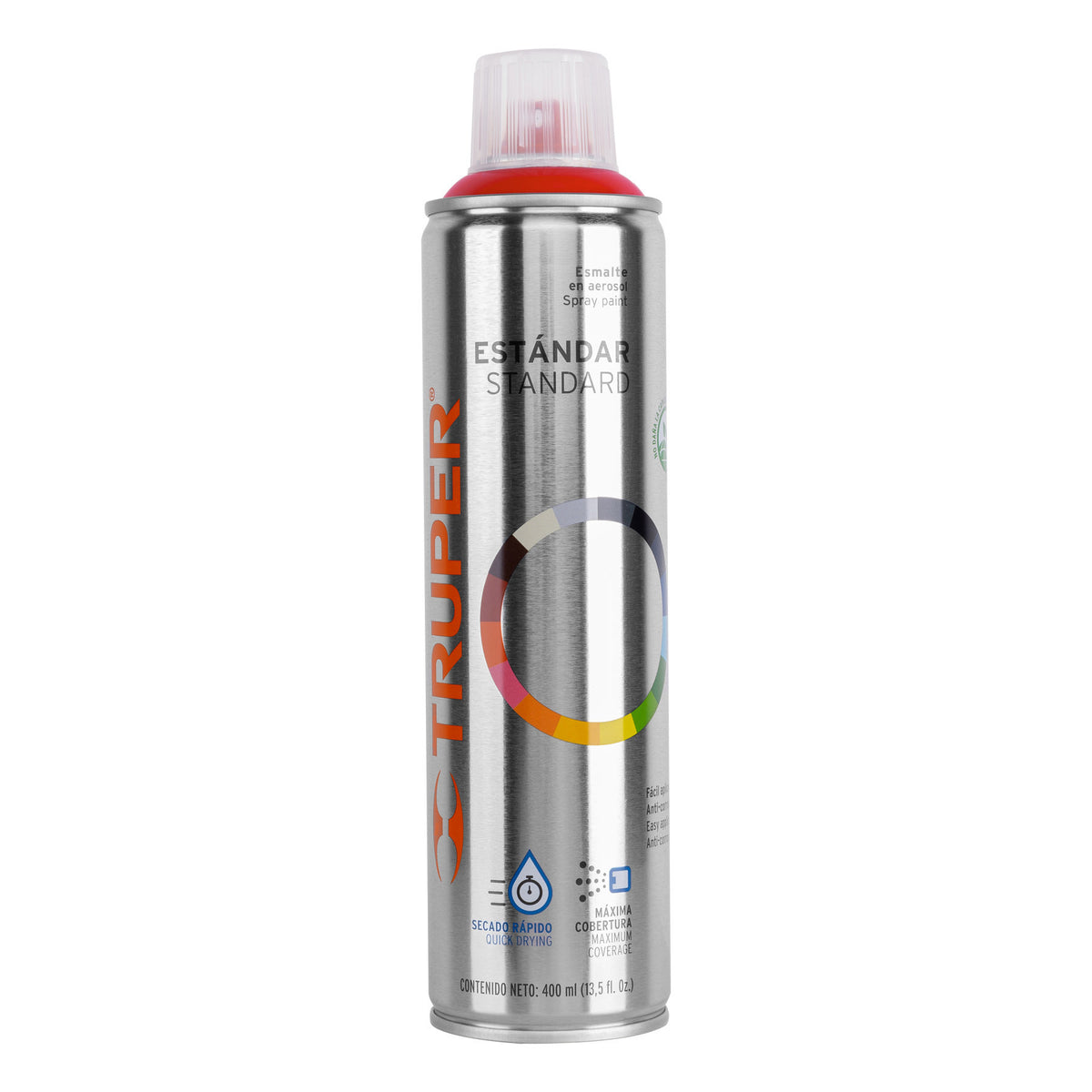 Pintura en aerosol, rojo seguridad, bote tradicional, 400 ml