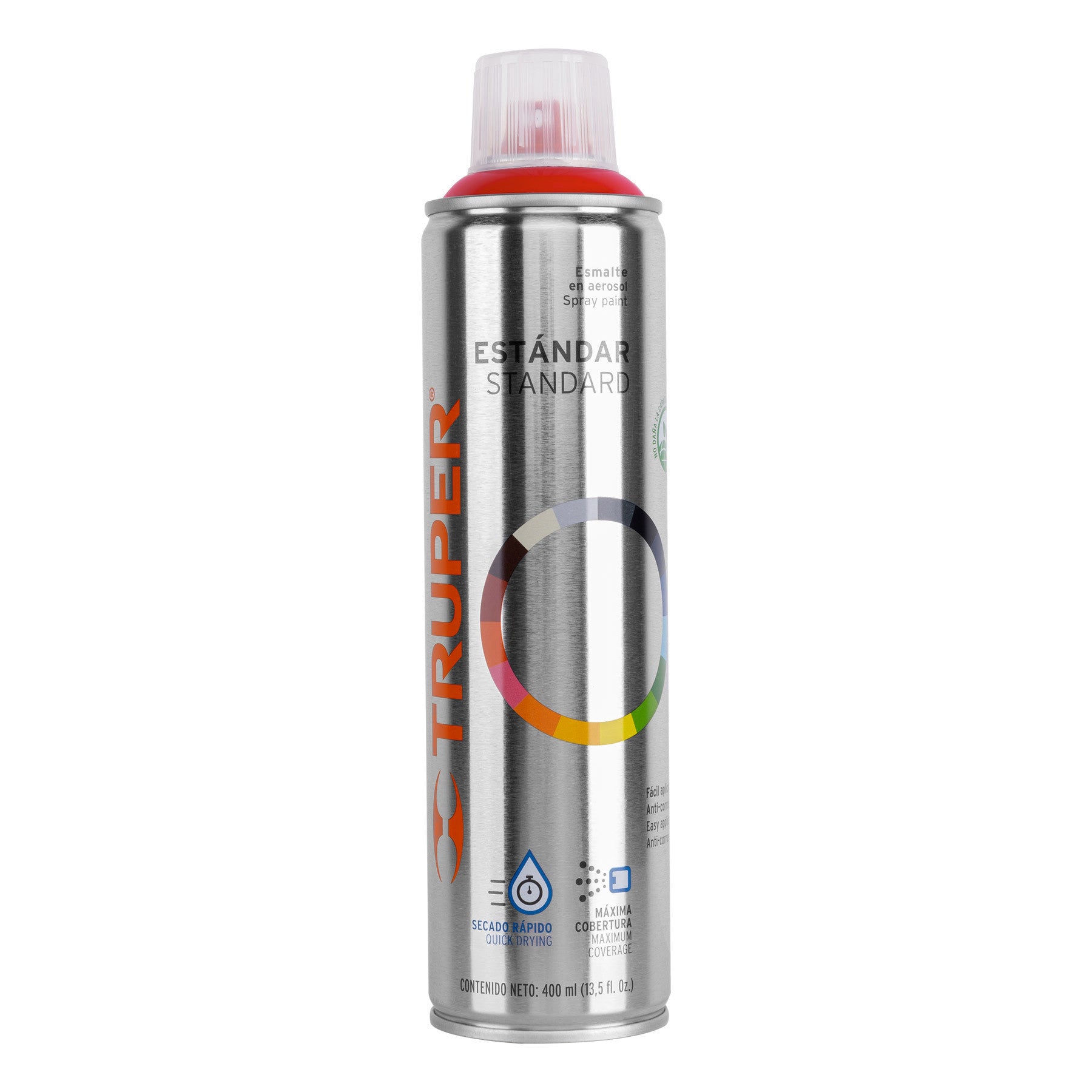 Pintura en aerosol, rojo seguridad, bote tradicional, 400 ml