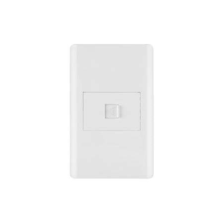 Placa armada blanca 1 toma para teléfono 1.5 mód, Lisboa