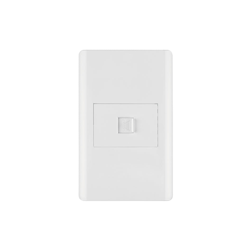 Placa armada blanca 1 toma para teléfono 1.5 mód, Lisboa