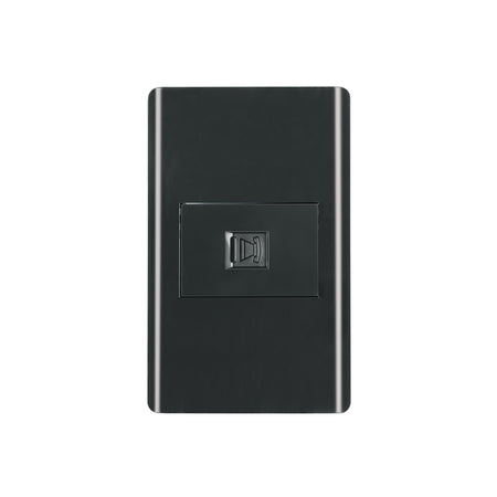 Placa armada negra 1 toma para teléfono 1.5 mód, Lisboa