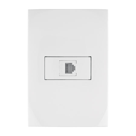 Placa armada con entrada para teléfono, línea Oslo, blanco
