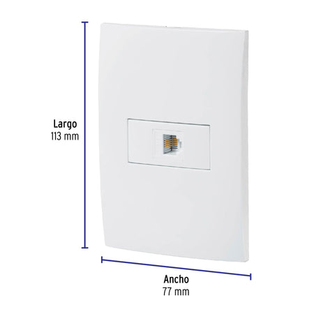 Placa armada con entrada para teléfono, línea Oslo, blanco