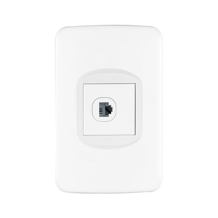 Placa armada 1 toma para teléfono 1.5 módulos, Toledo