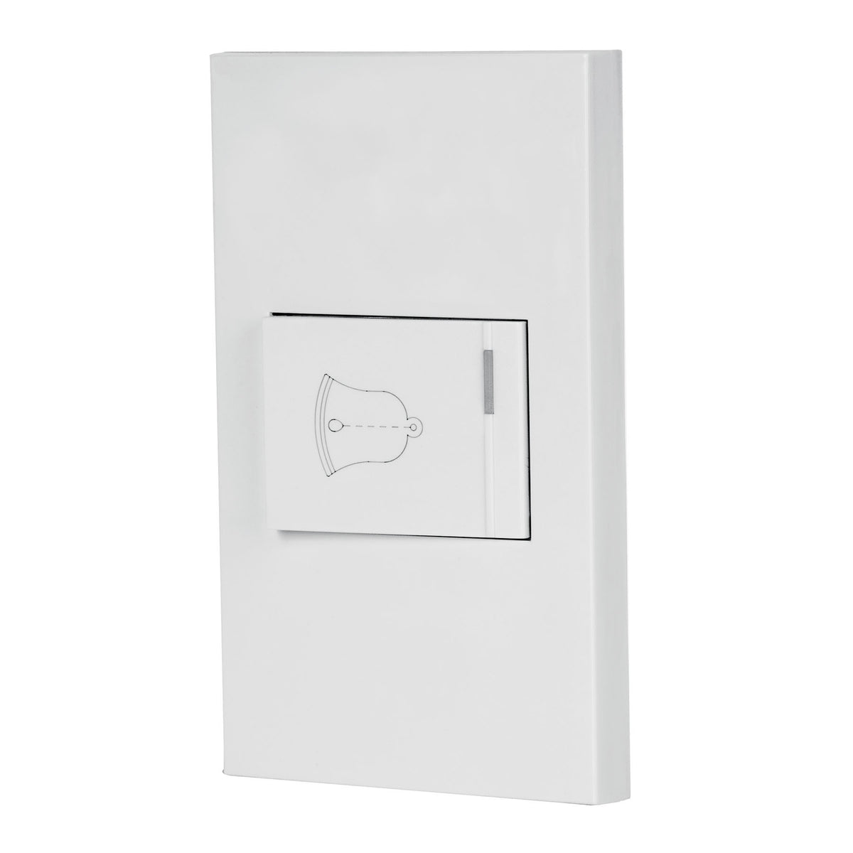 Placa armada 1 interruptor de timbre,1.5mod, Española,blanco