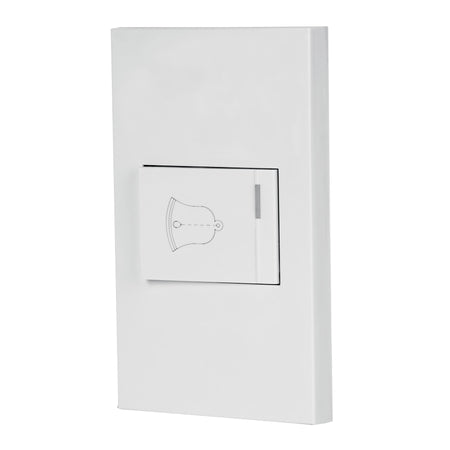 Placa armada 1 interruptor de timbre,1.5mod, Española,blanco