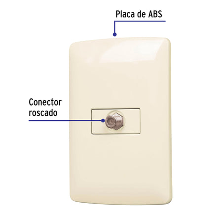 Placa armada con conexión para TV, plata, línea Italiana