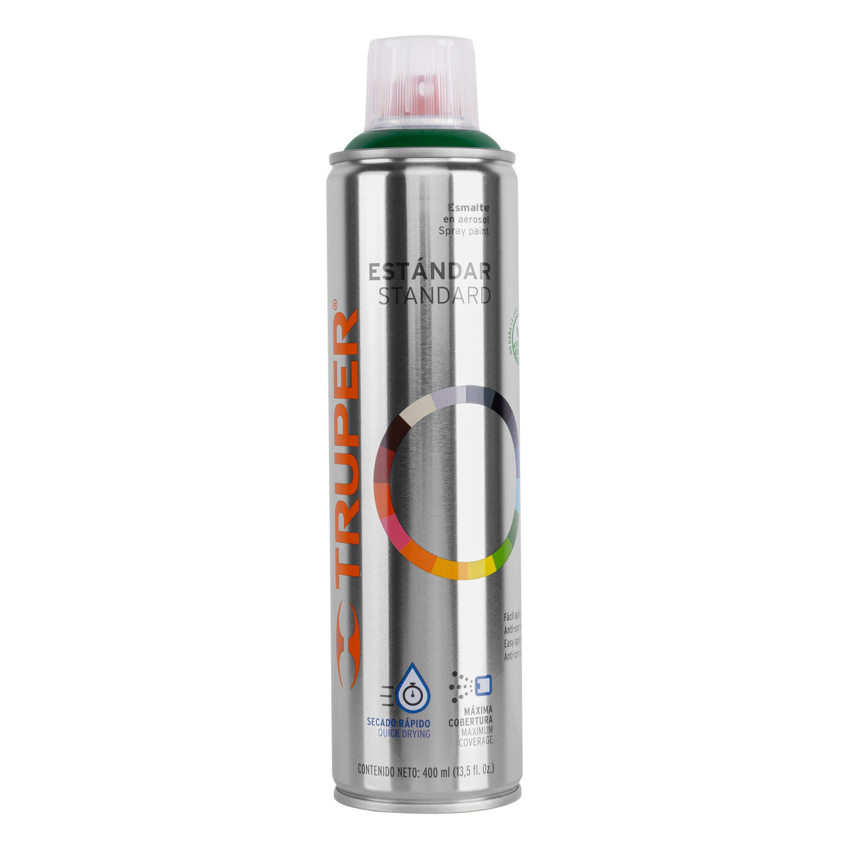 Pintura en aerosol, verde hoja, bote tradicional, 400 ml