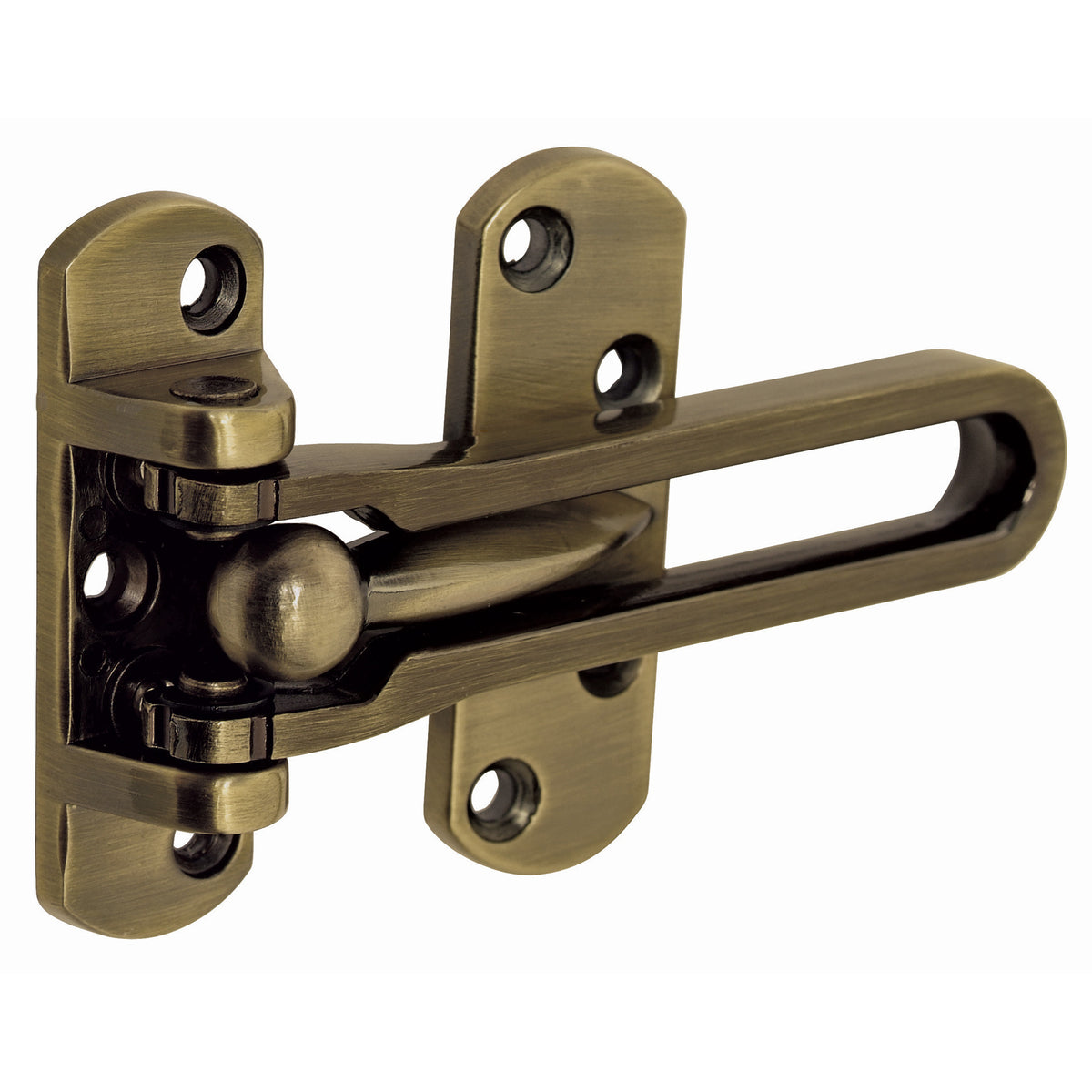 Desc Pasador abatible para puerta, acabado latonado, HERMEX