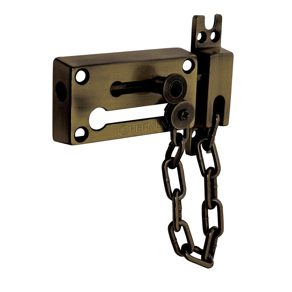 Pasador con cadena para puerta acabado laton antiguo