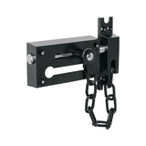 Pasador con cadena para puerta acabado HERMEX negro