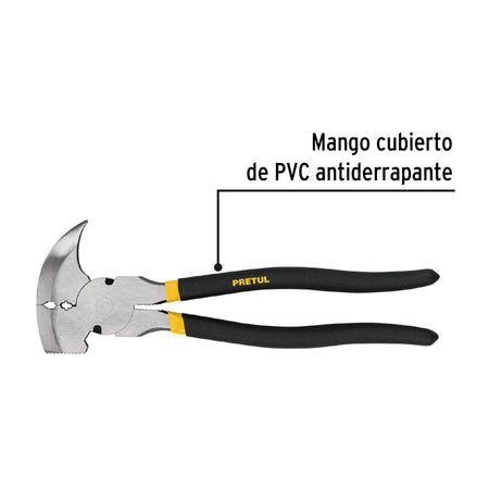 Pinza de hacendado 11' mango de PVC, Pretul