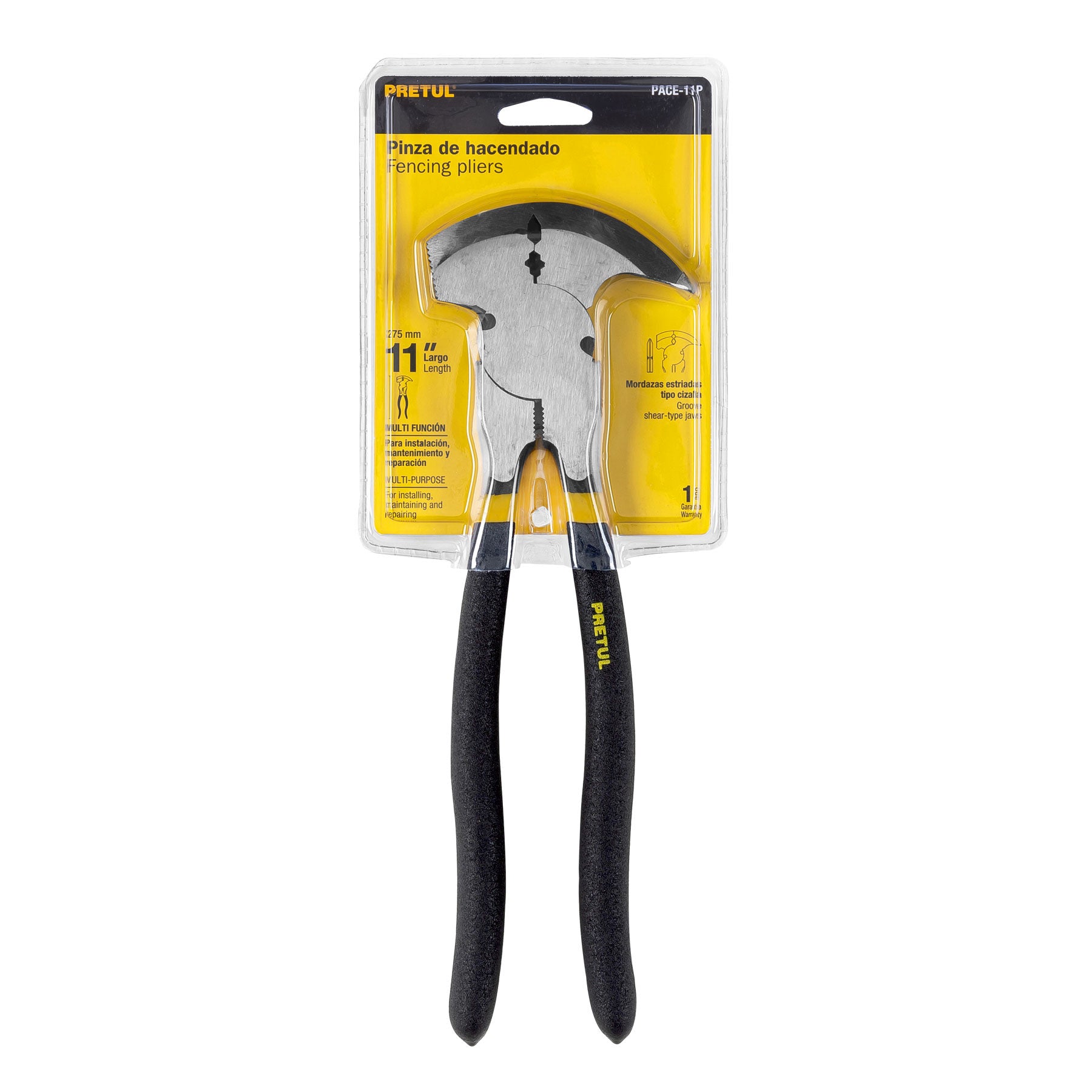 Pinza de hacendado 11' mango de PVC, Pretul