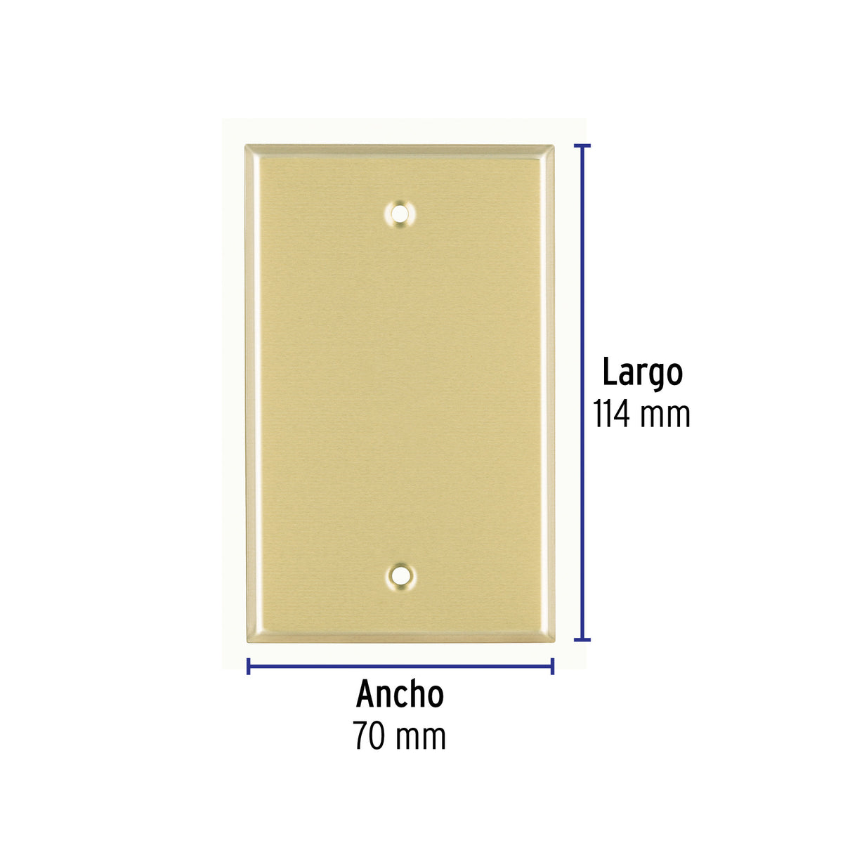 Placa ciega, de aluminio, línea Standard, Volteck