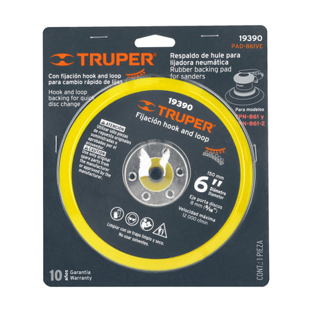 Pad para lijadora neumatica TPN-861 fijacion hook and loop