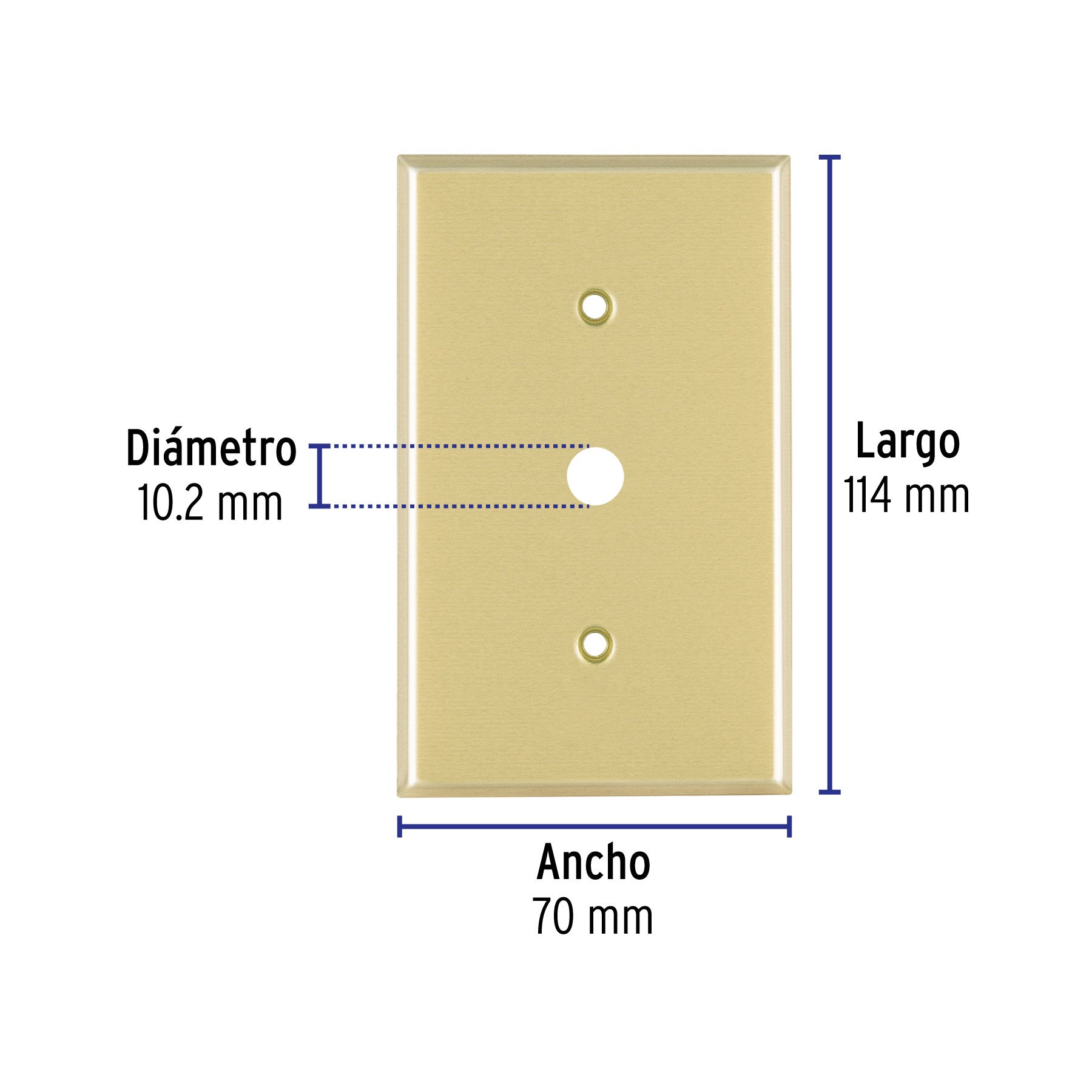 Placa para atenuador, de aluminio, línea Standard, Volteck