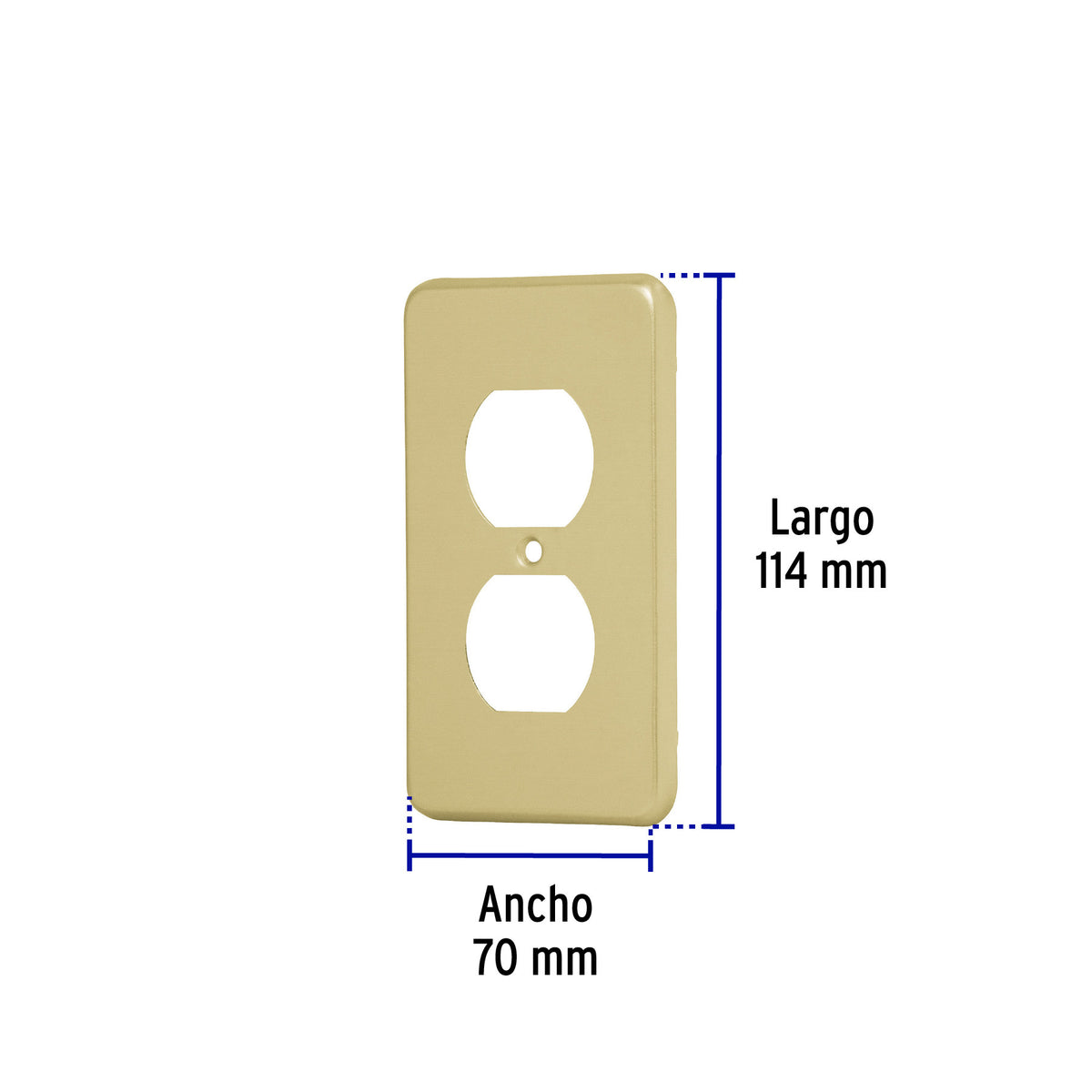 Placa dúplex de aluminio, línea Standard, Volteck