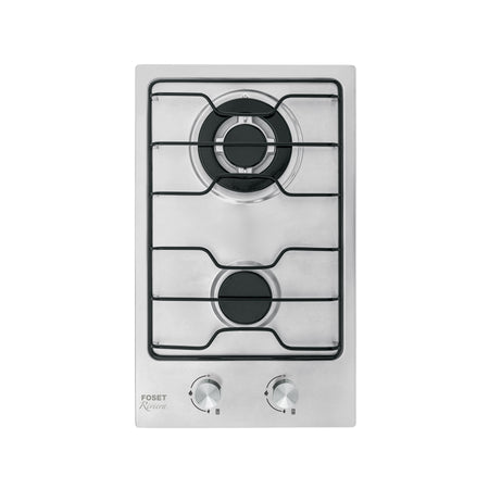 Parrilla gas empotrable 30 cm 2 quemadores esmalte FOSET