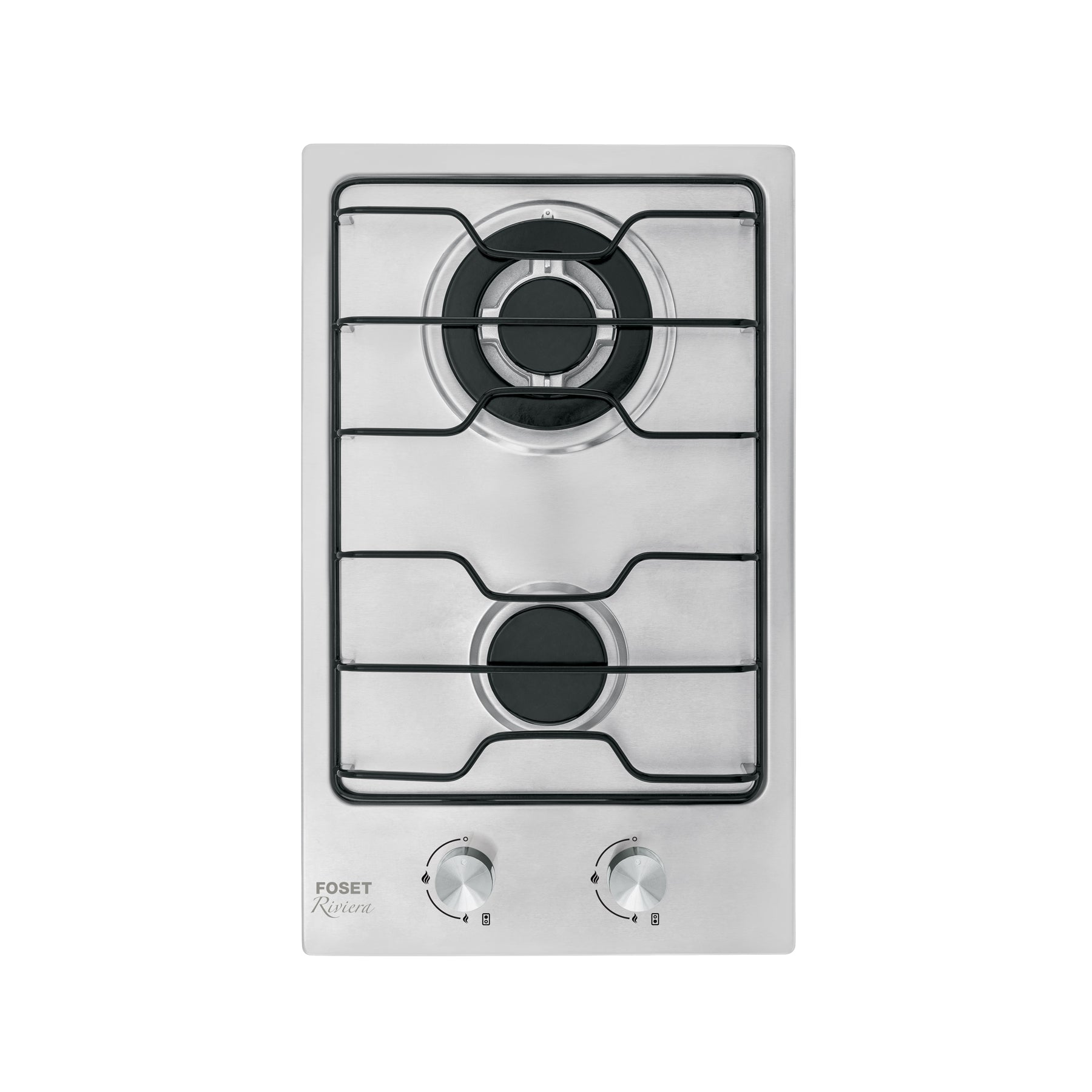 Parrilla gas empotrable 30 cm 2 quemadores esmalte FOSET