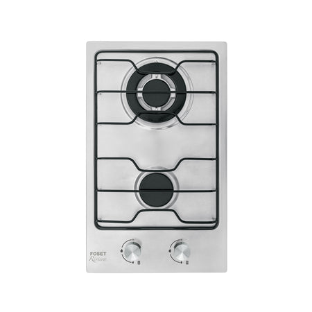 Parrilla gas empotrable 30 cm 2 quemadores esmalte FOSET