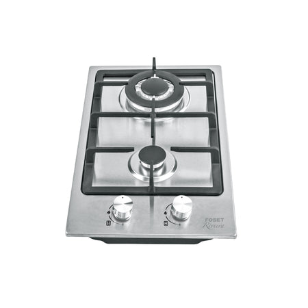 Parrilla gas empotrable 30cm 2 quem acero inox RIVIERA