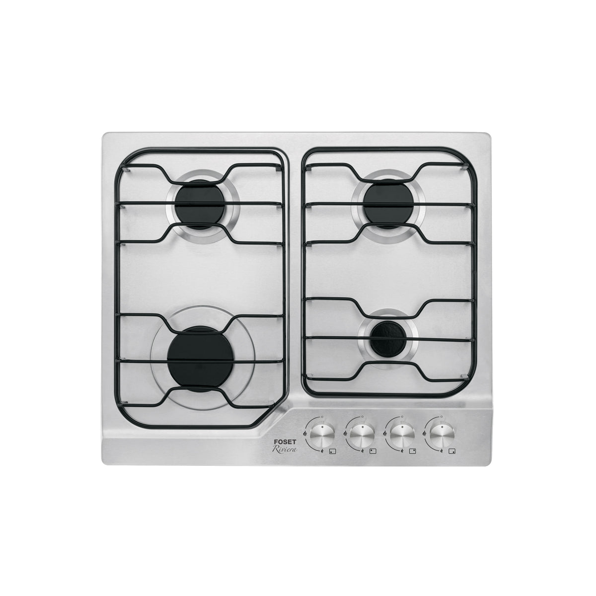 Parrilla gas empotrable 60 cm, 4 quemadores, esmalte, FOSET