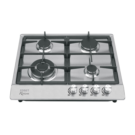 Parrilla gas empotrable 60cm 4 quem acero inox RIVIERA