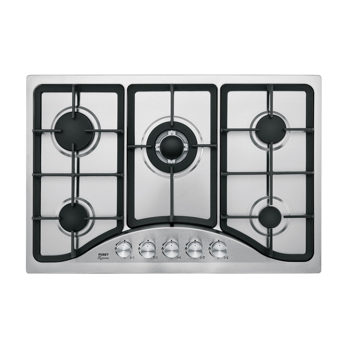 Parrilla gas empotrable 5 quem acero inox RIVIERA 75 cm
