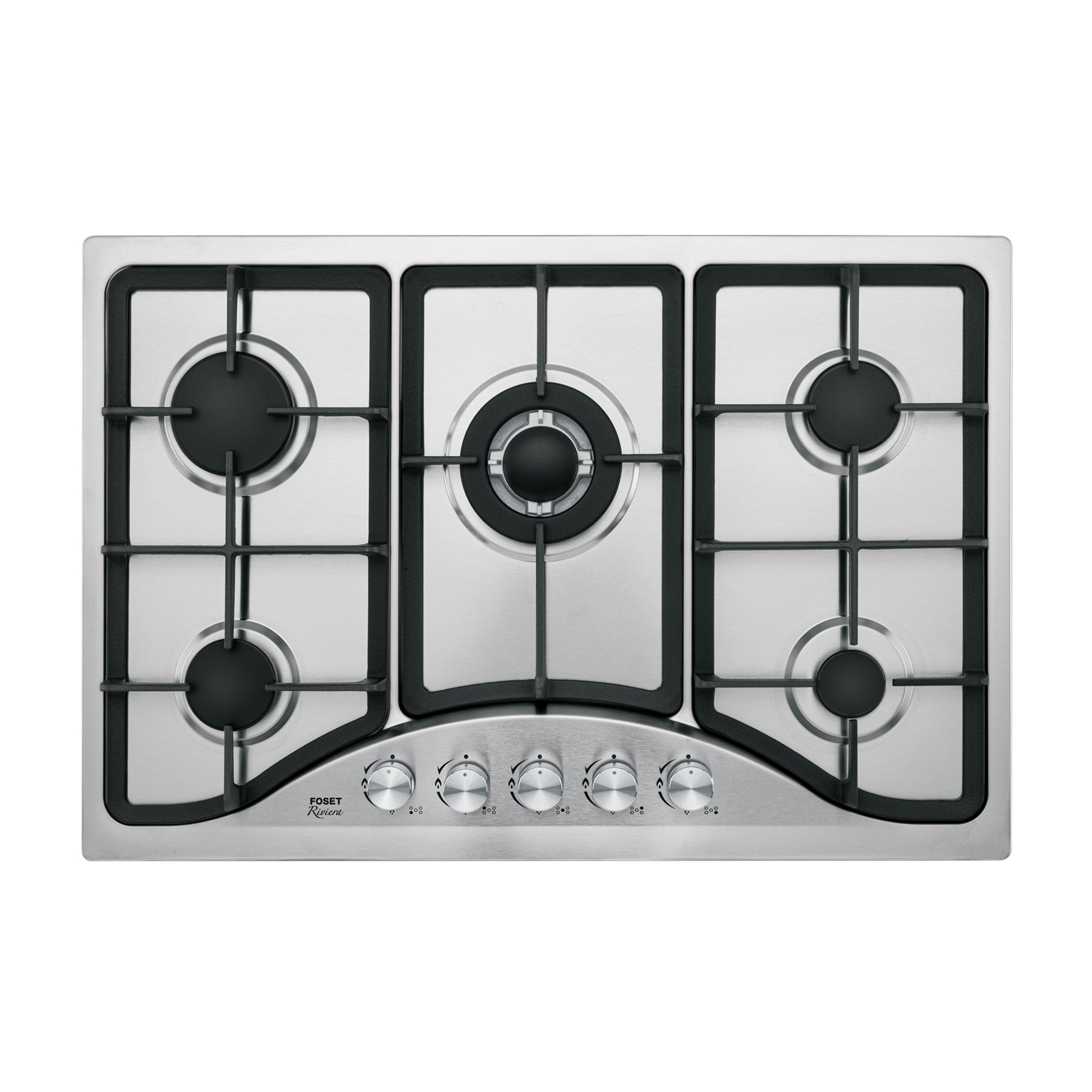 Parrilla gas empotrable 5 quem acero inox RIVIERA 75 cm